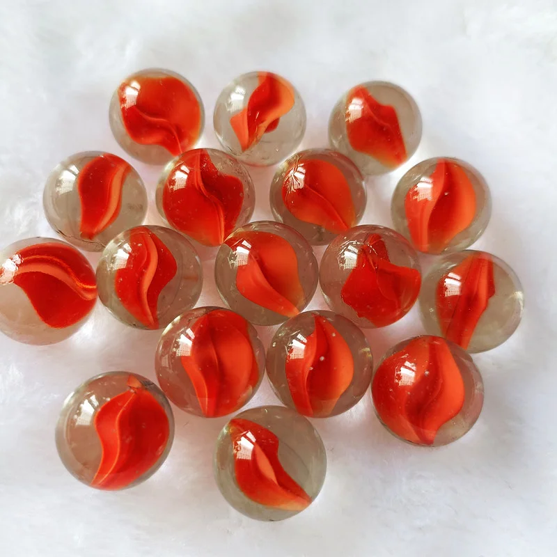 16 мм 25 Высококачественный трехцветковый лепесток игрушечный стеклянный мраморный шар
