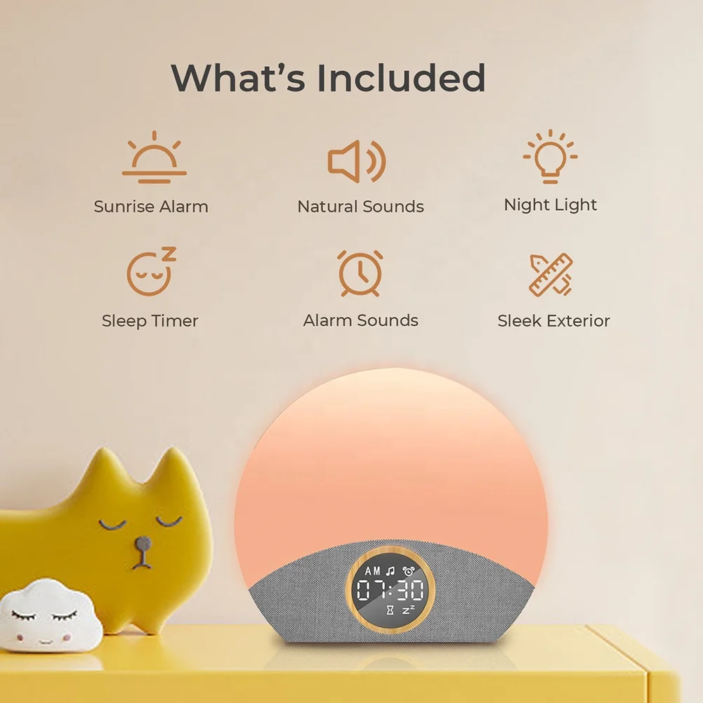 Hi-FiD 2023 новый дизайн звуковая машина для сна будильник с восходом солнца тренажер аппарат белым