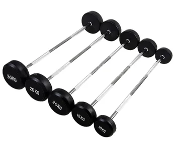 Gym Fixed Straight curl barbell free weights fitness equipment powerlifting barbell
