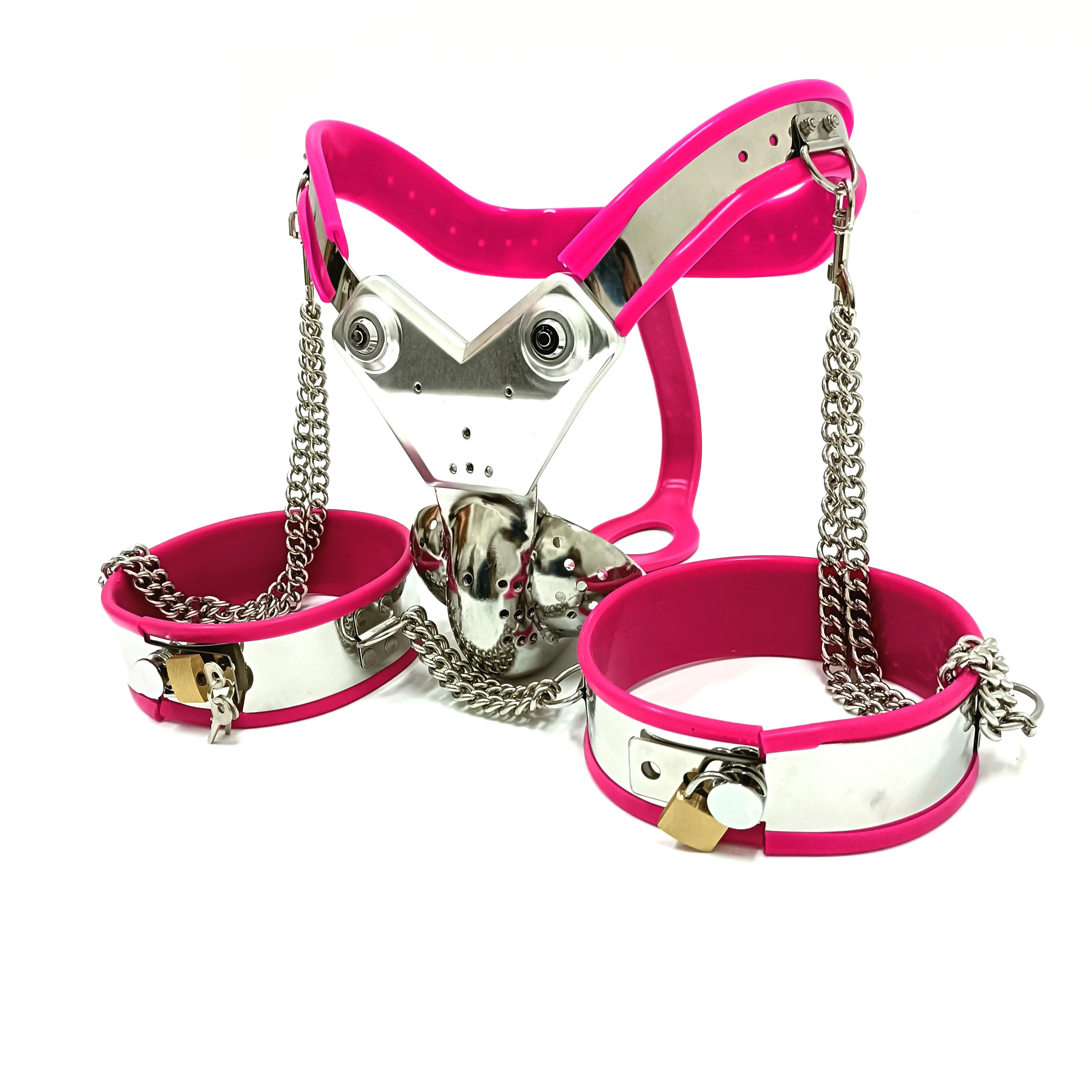 316L Stainless Steel BDSM Bondage Kit - Male Chastity Belt