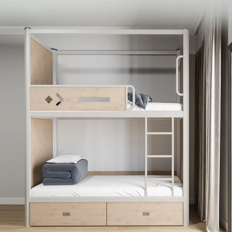 Modern Capsule Bed Adult Enclosed Iron Metal Frame Dormitory Double