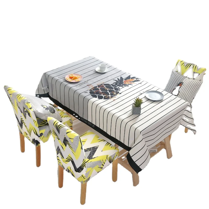 TC327B Home square Toalha De Mesa Table Cloth Custom Waterproof Table Cloths Cotton Linen