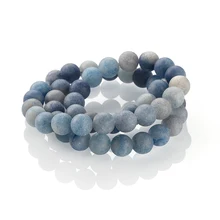 8mm Natural Stone Beads Matte Blue Gemstone Gem Strand Round Loose Beads for Jewelry Making Energy Stone Healing Power