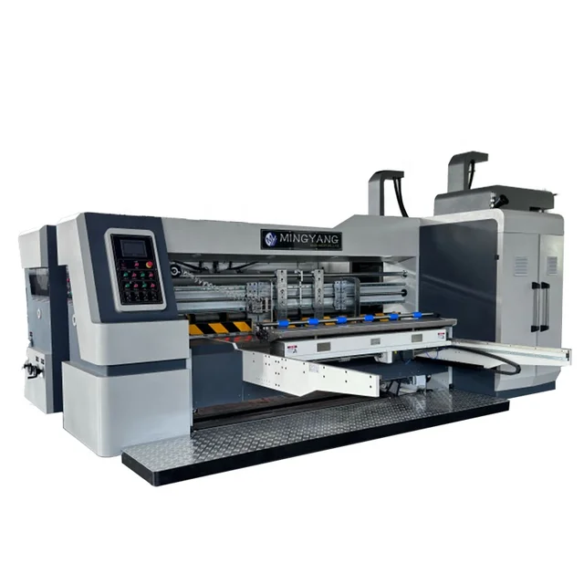 fully automatic type Corrugated Cardboard  box making machine printing slotting die cutting machine