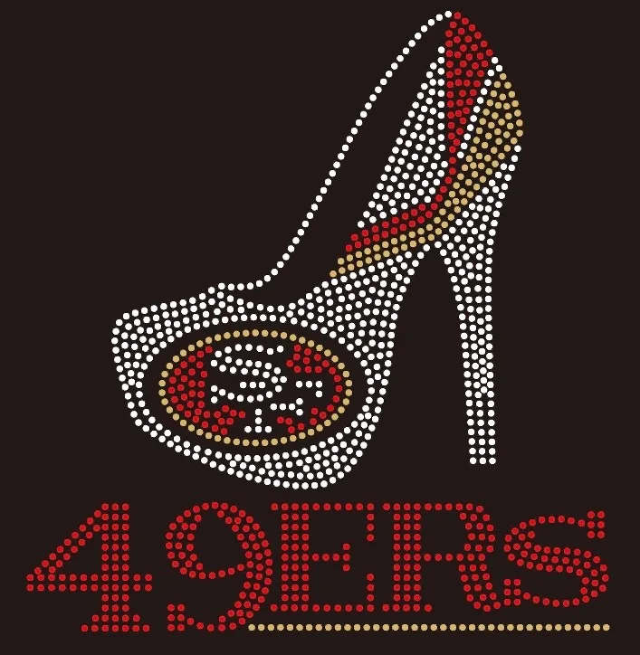 49ERS Heel Rhinestone SVG