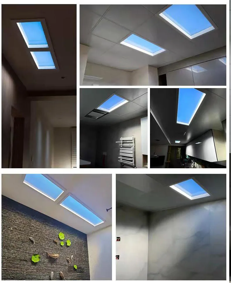 Ryopt Led Indoor Artificial Sunlight Skylight Ceiling Panel Roof Window Smart Blue Sky Light