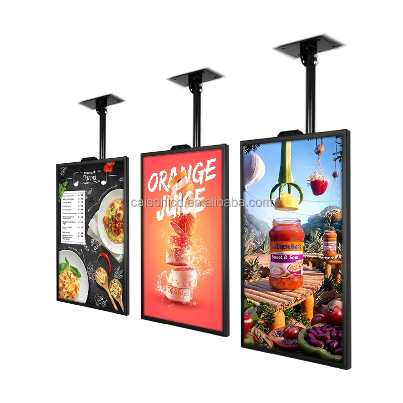 high brightness display 32 inch Commercial digital stand Suspension mounting advertising display digital signage and display supplier