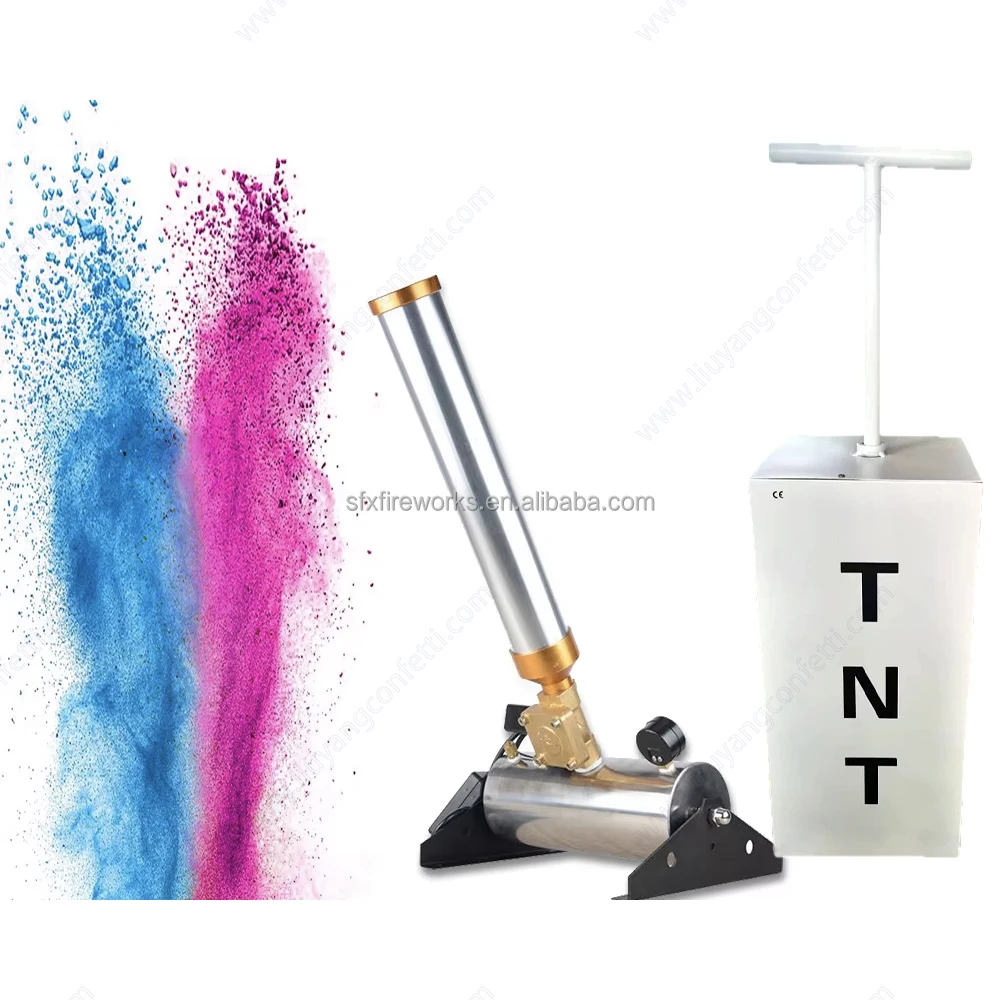 Electronic Remote Control Gender Reveal Smoke Machine Baby Shower Powder Fireworks Party Prop Colorful Confetti Cannon Machine