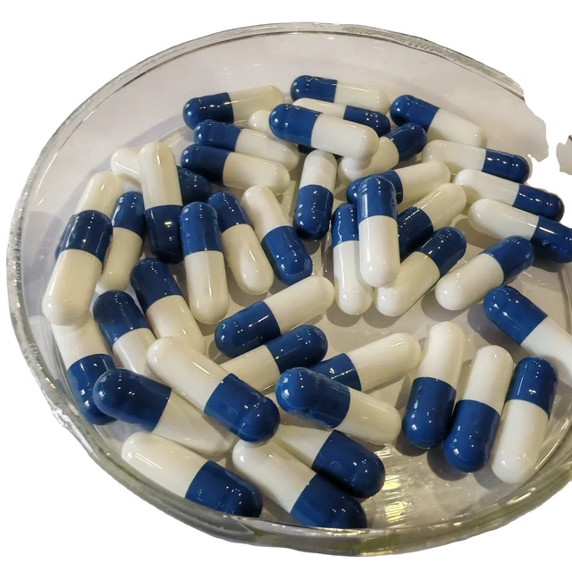 Professional manufacturer  #0 0# color with white  empty (hollow ) hard gelatin capsule capsules