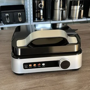 1600W Smart Digital Signage and Displays Waffle Makers Lcd Screen Touch Electric Waffle Machine White Square Waffle Maker