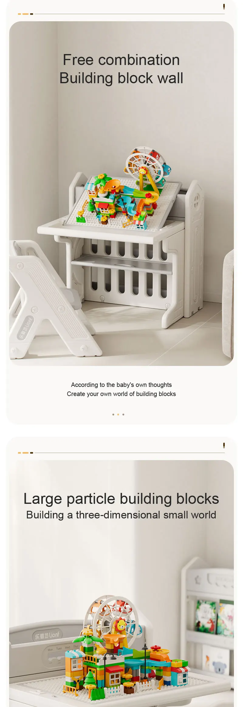 Feelkids Multi Building Blocks Table Children Plastic Reading Study Desk Baby Dining Learning Kids Play Table and Chairs  Set details