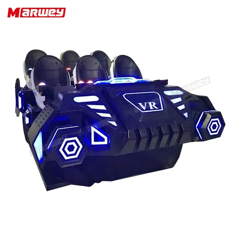 Funfair Multiplayer Vr Simulator Game Machine New Arrival 6 Seats 9d Cinema Interactive Virtual Reality Game Simulator