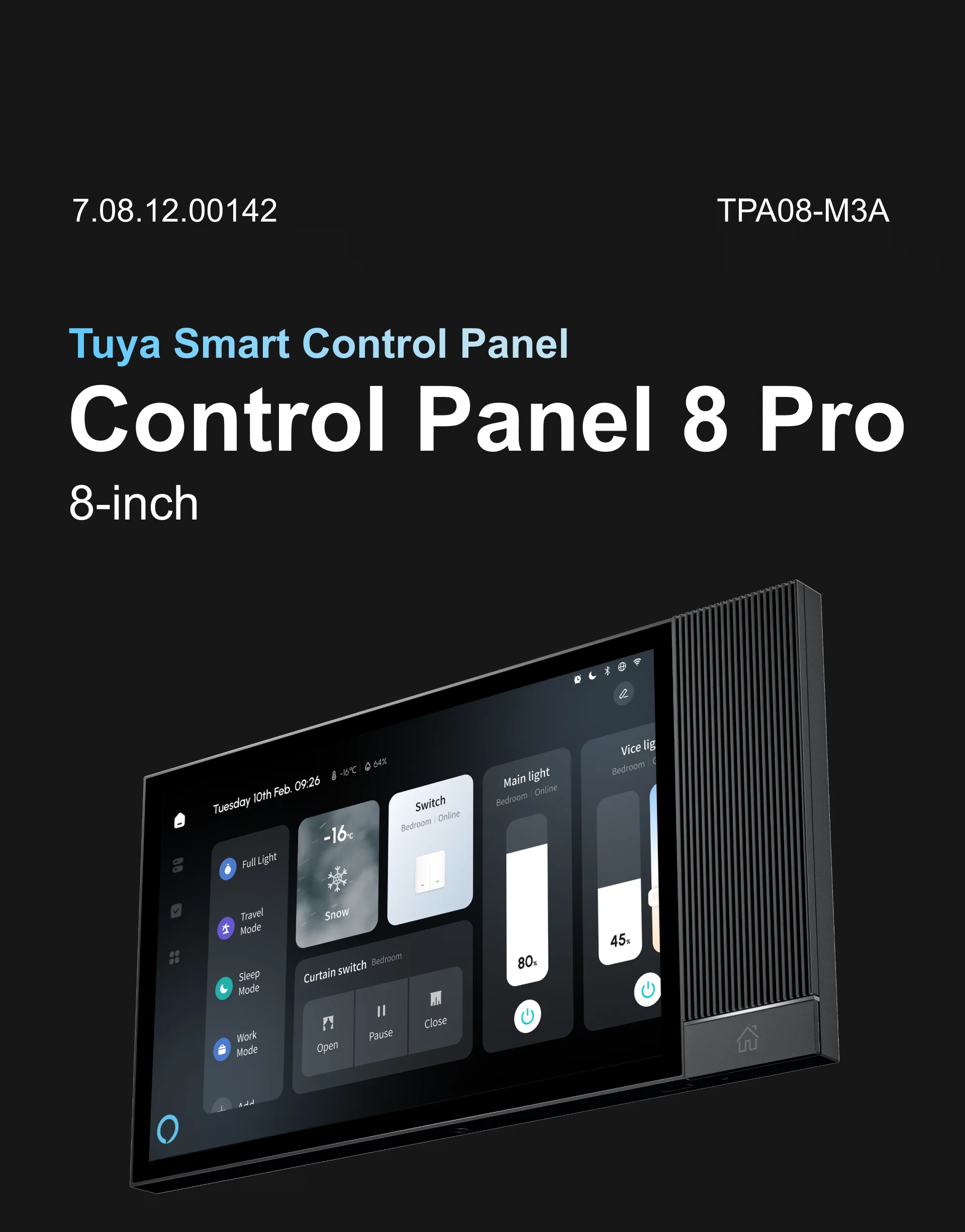 Tuya Smart Control Panel - 8 Inch Touch Screen with ZigBee, IR Blaster ...