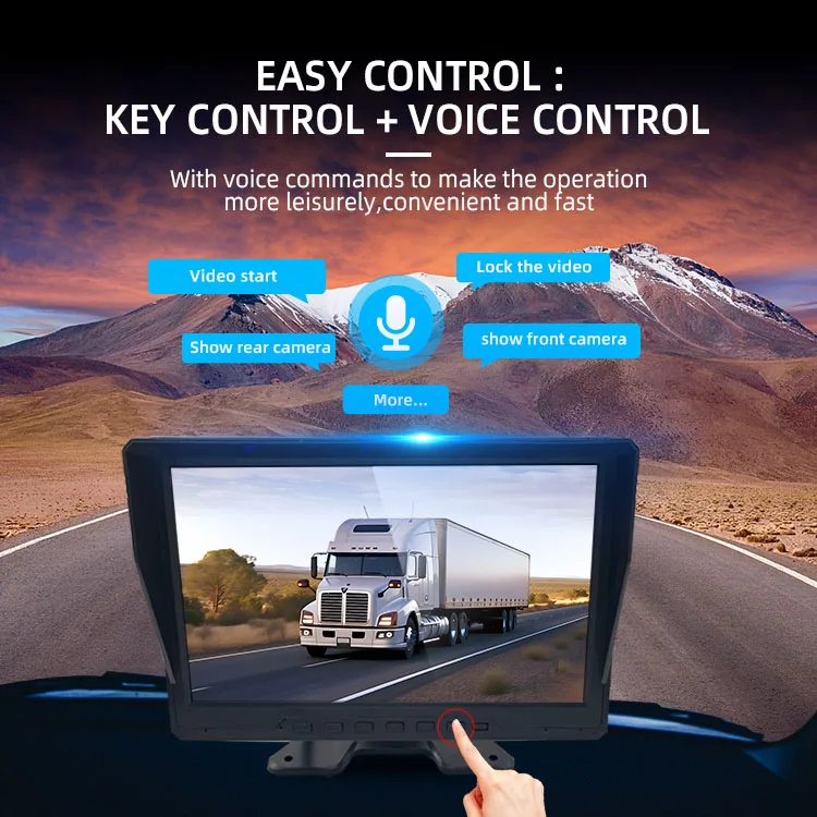 Wemaer 10.1 Inch AI Reverse Camera System Pedestrian Vehicle Detection for Trucks Trailers RVs Vans Construction Vehicles supplier