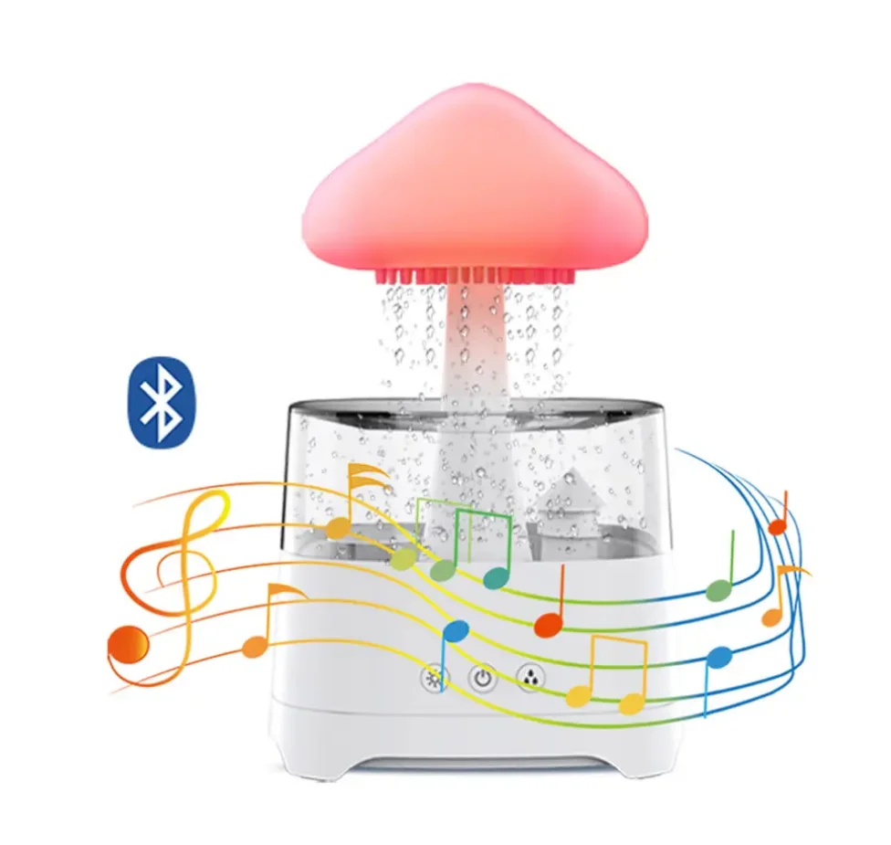 Customize Private Label Smart Music Player Rain Drop Sleep Aid Device Korean air Purifier Humidifier with Aroma Diffuser
