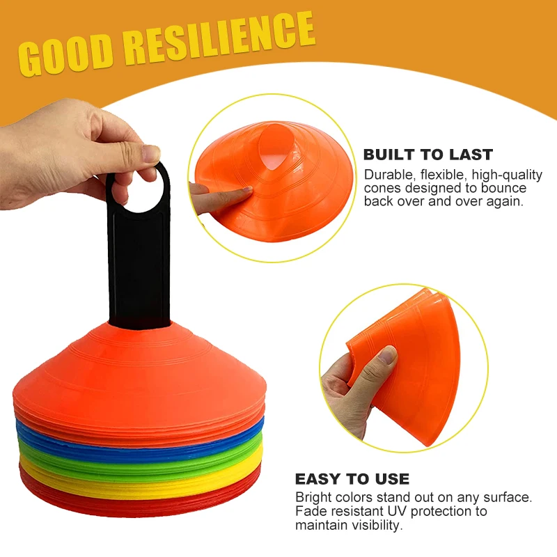 50 Pack Flat Agility Soccer Mini Disc Cones Markers Agility Disc Buy