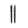 Varilla verde oscuro - Colgante plateado - 0.5mm