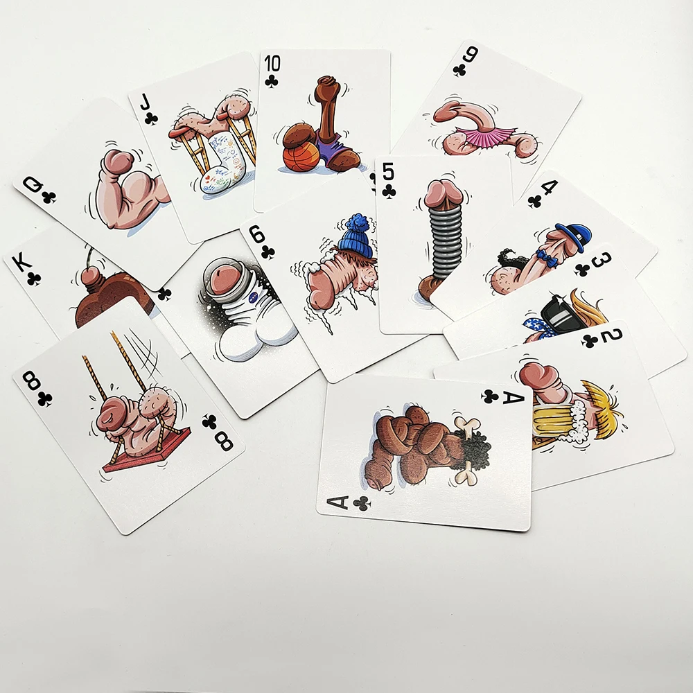 JP076 Factory Custom Sexy Adult Playing Cards Fancy Cartoon Sexy Poker Glossy Paper Surface Premium Quality