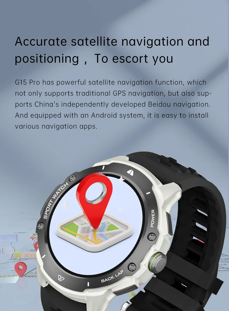 2024 G15PRO NFC Smartwatch GPS Android Mobile Watch Phone 4G Sim Card Tracker Montre Connecte Answer Call Remote Control IOS
