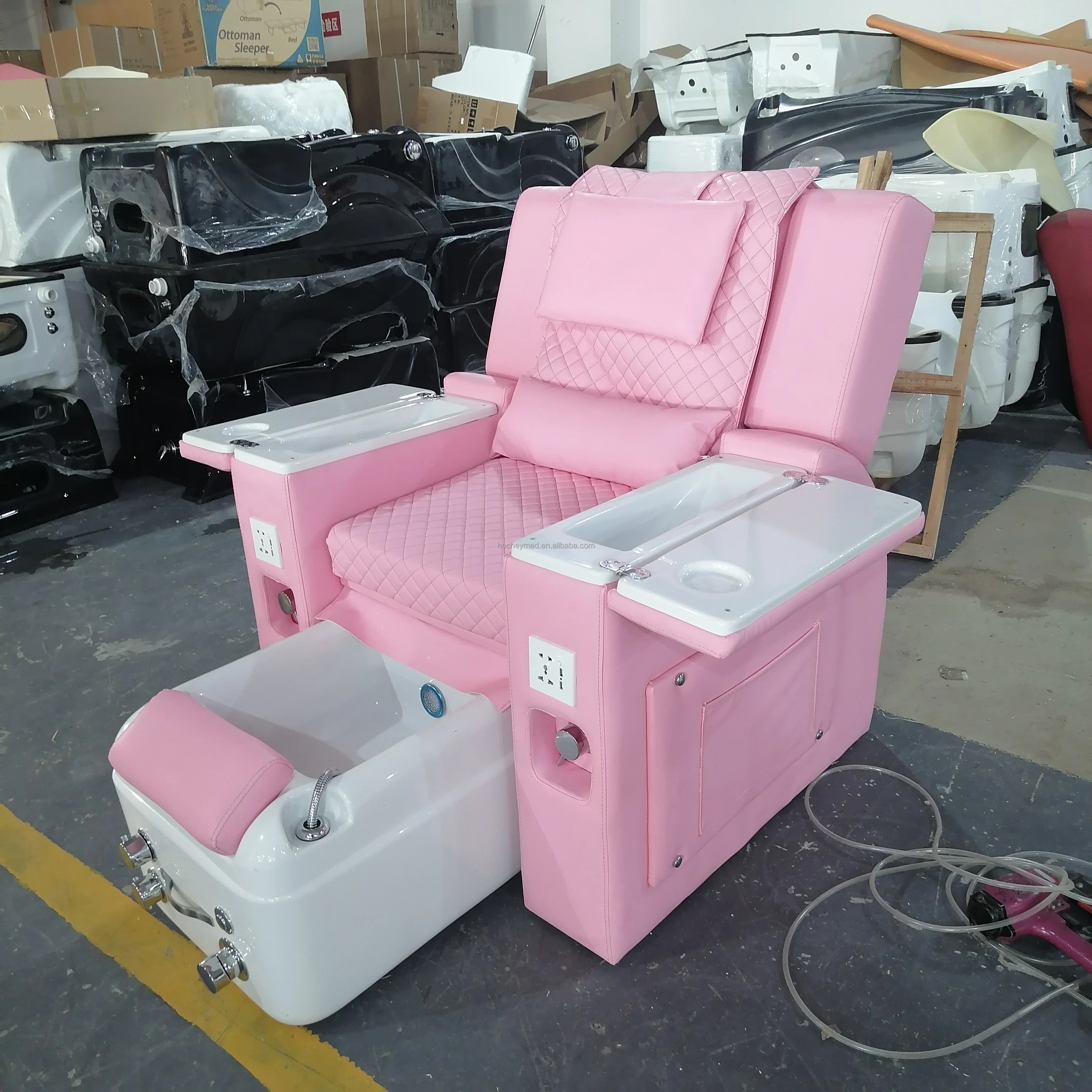 Modern Spa Hair Salon Equipment Package Pink Beauty Salon Furniture Set