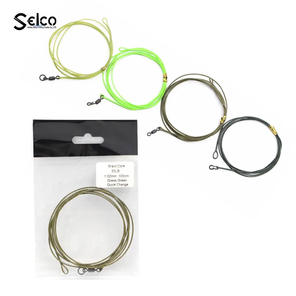 Smooth Coating Fishing Mono Nylon Line Carp Leader With Easy Clip One