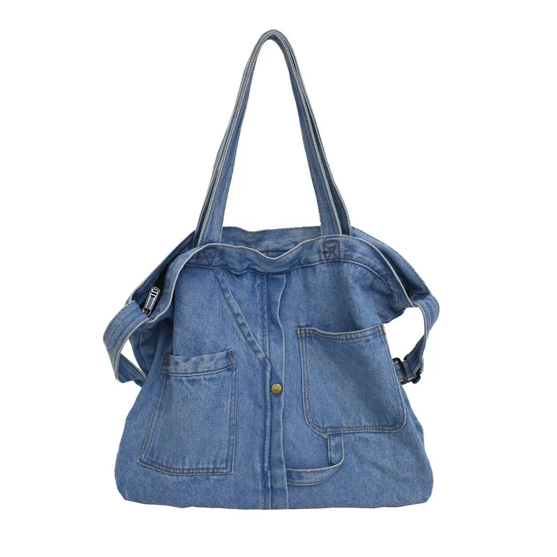 Denim Shoulder Bag For Women, Large Capacity Tote Bag, Vintage