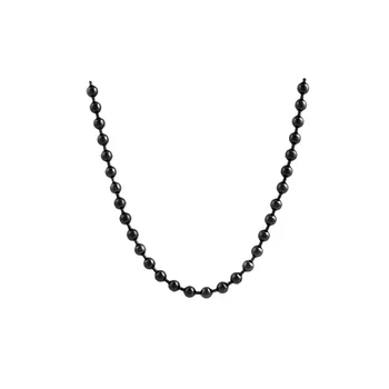 Gold all size black beads gold chain necklace designs wholesale for men