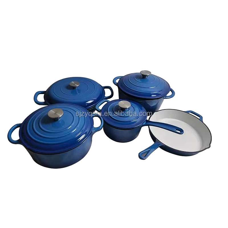 Kitchen Enamel Cast Iron Cookware Set Casseroles Cooking Pots Cast Iron