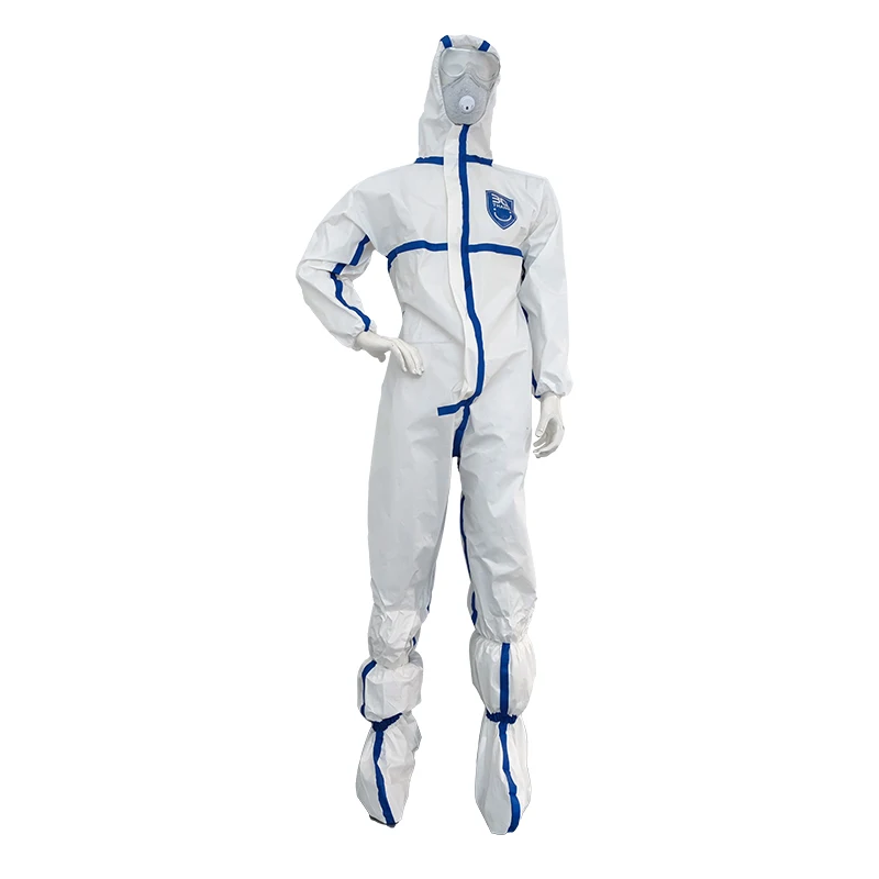 Hood Overall Chemical Protective Clothing Ppe Suit Gown Boot Covers Non