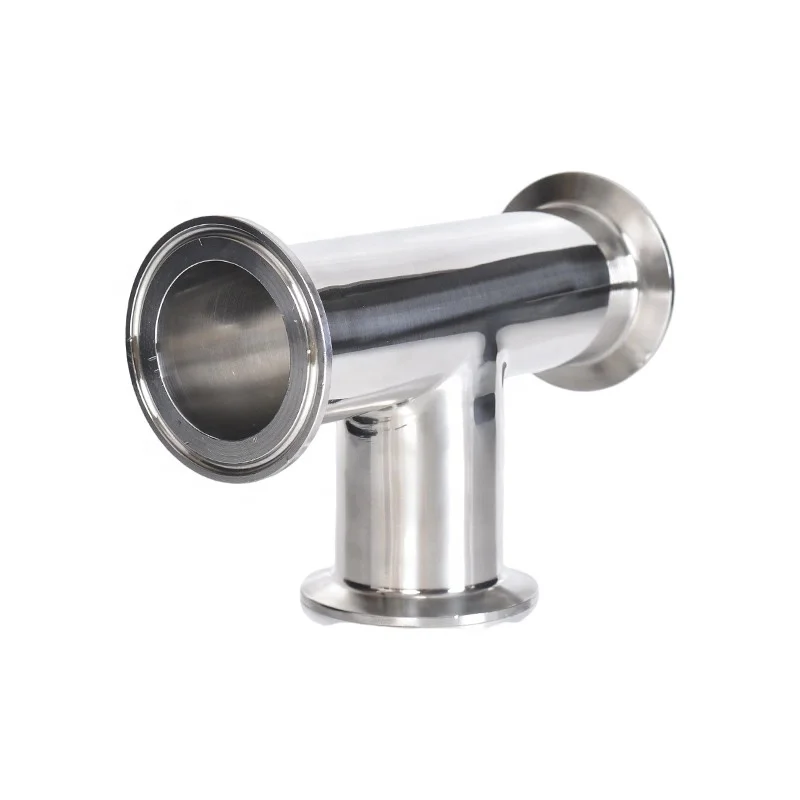 Tee Stainless Steel Clamp Medical Tee Inside And Outside Mirror Polished 3A Quick Connector