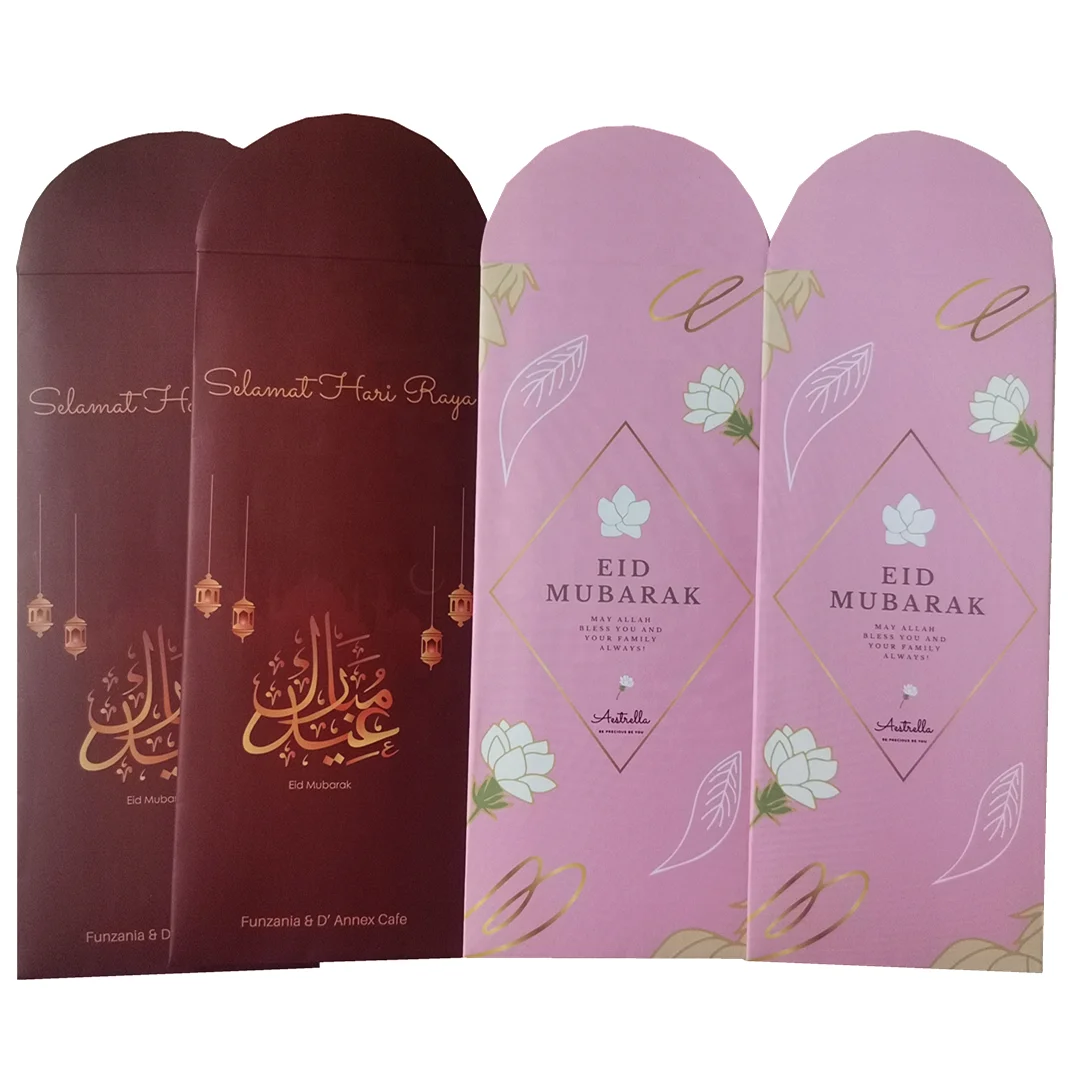 2021 new Eid design special printed packet fancy pocket with custom colorful logo