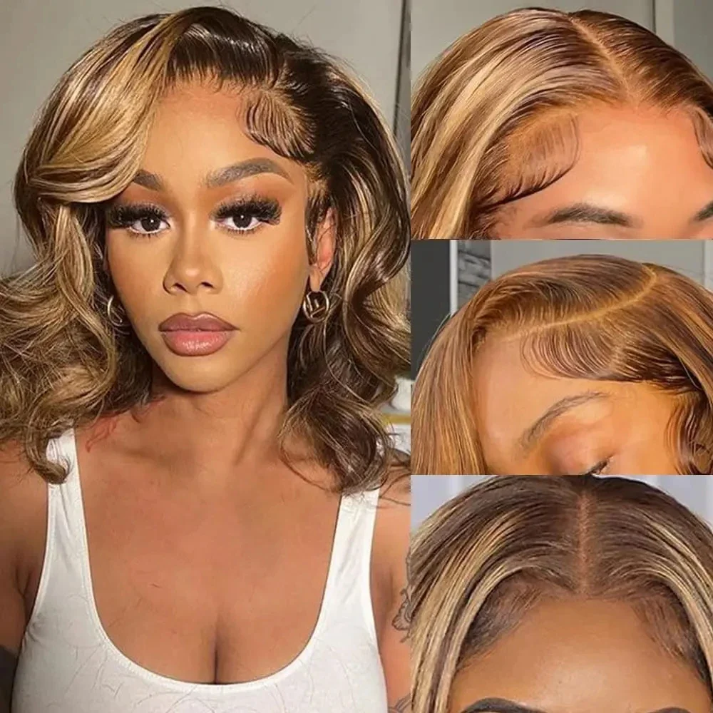 Body Wave Lace Front Pruiken Menselijk Haar 13x4 Transparante Lace Frontaal Voorgeplukt 180% Dichtheid_voghion.com