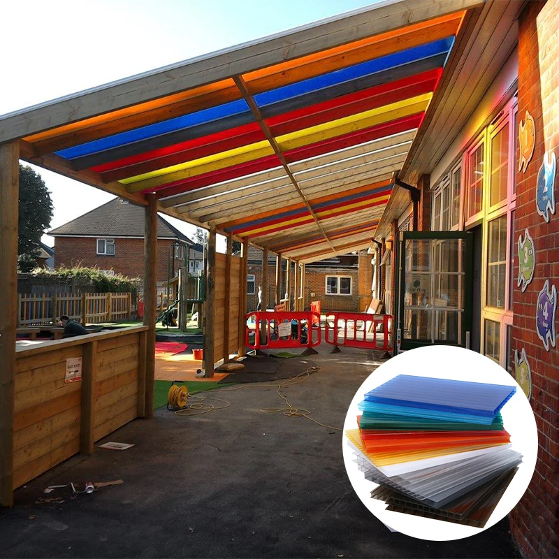Durable High-Quality Polycarbonate Hollow Sheet Polycarbonate Sheet UV Resistant Multiple Sizes Available for Wall Rooftop