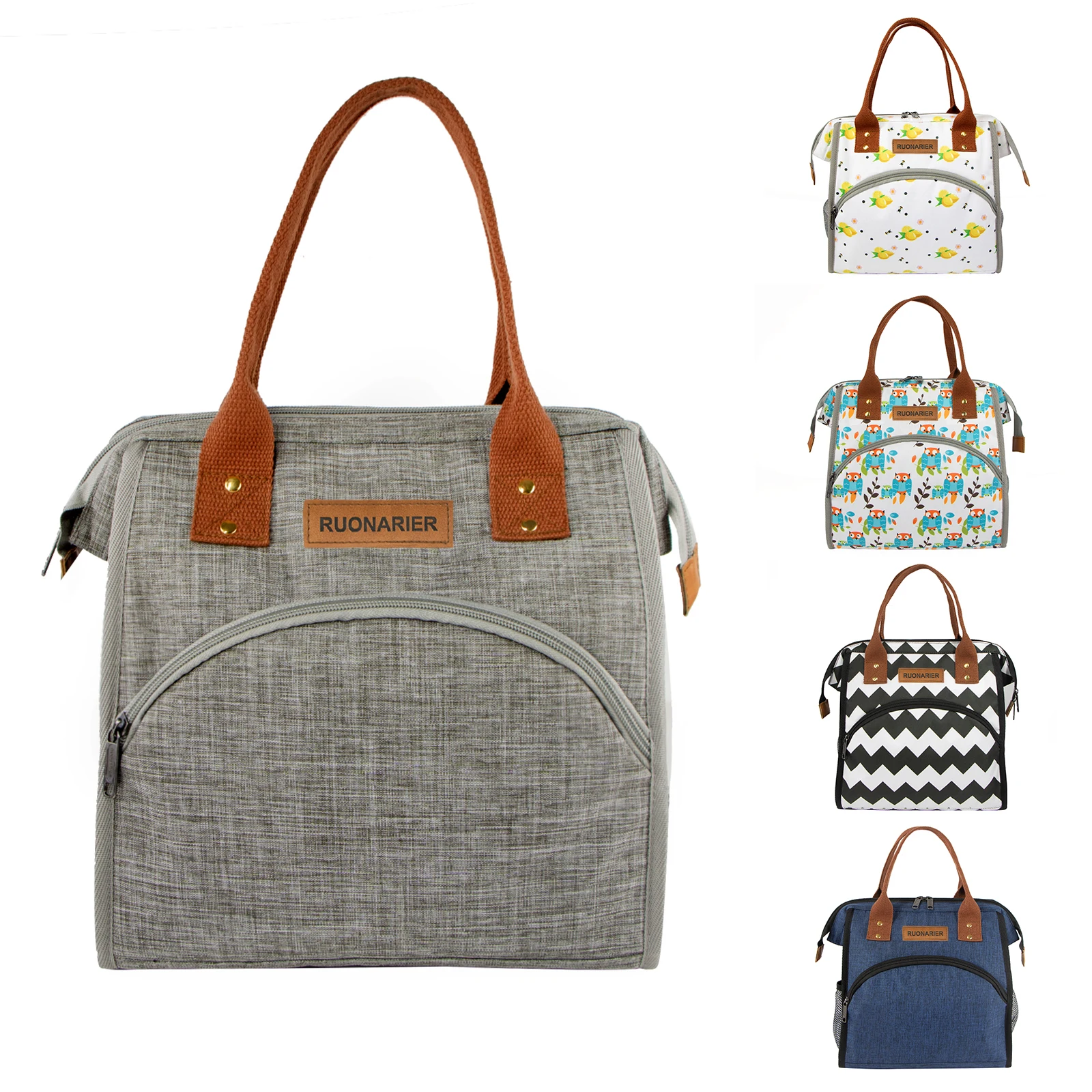 Оптовая продажа, сумка-холодильник для школы, прочная нейлоновая изолированная сумка для обеда для женщин, для работы, пикника, пешего туризма