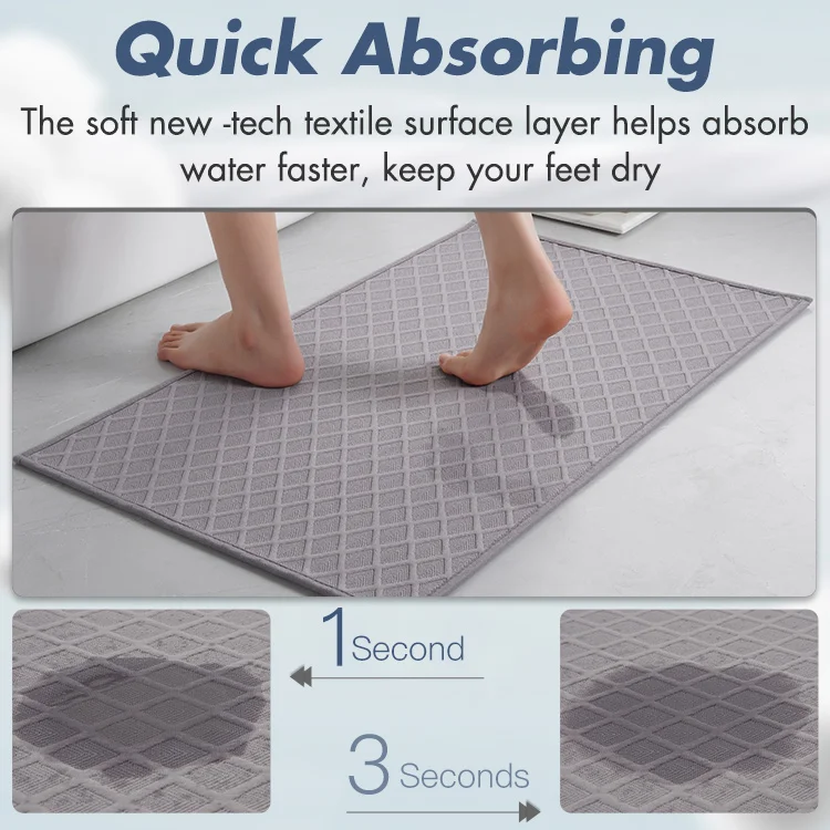 7 Colour Bath Mat Rubber Bath Mats For Bathroom Non Slip Absorbent Bath