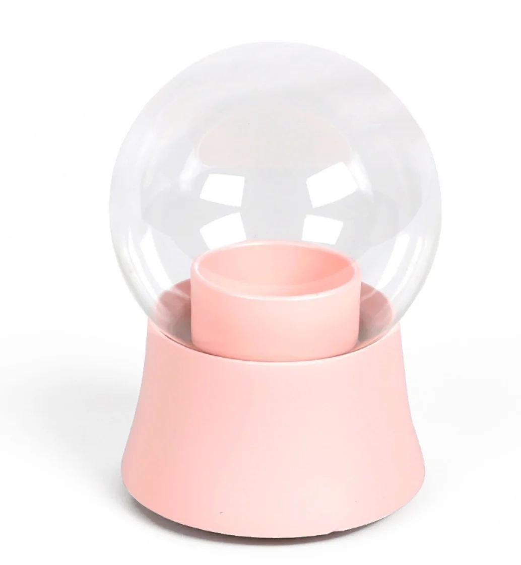 Display Glass Globe Dome with Rotating Resin Base