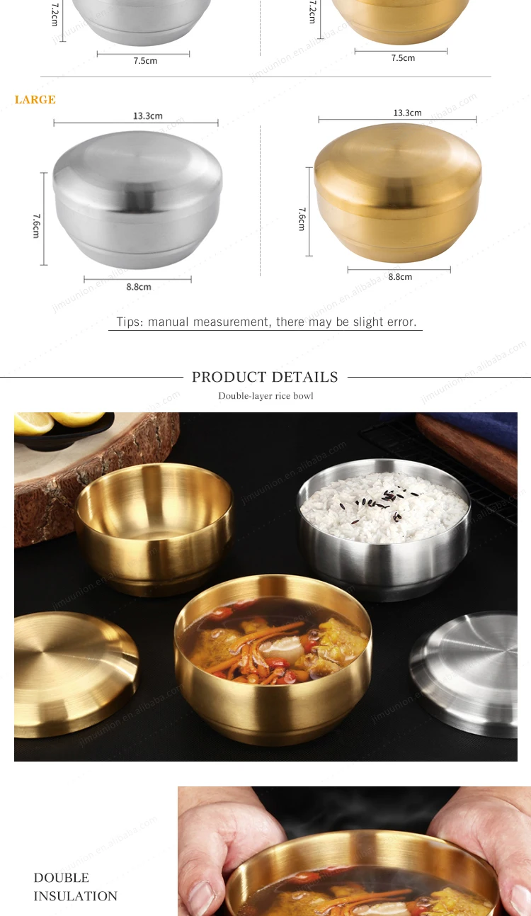 Double-Layer Kitchen Tableware Thermal Insulation Rice Soup Bowl