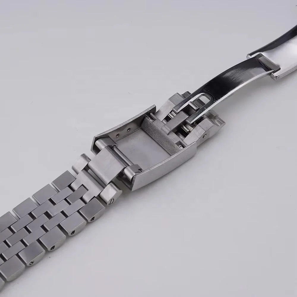 For Casio MDV-106 22mm Watch Band Steel Silver Solid Curved End