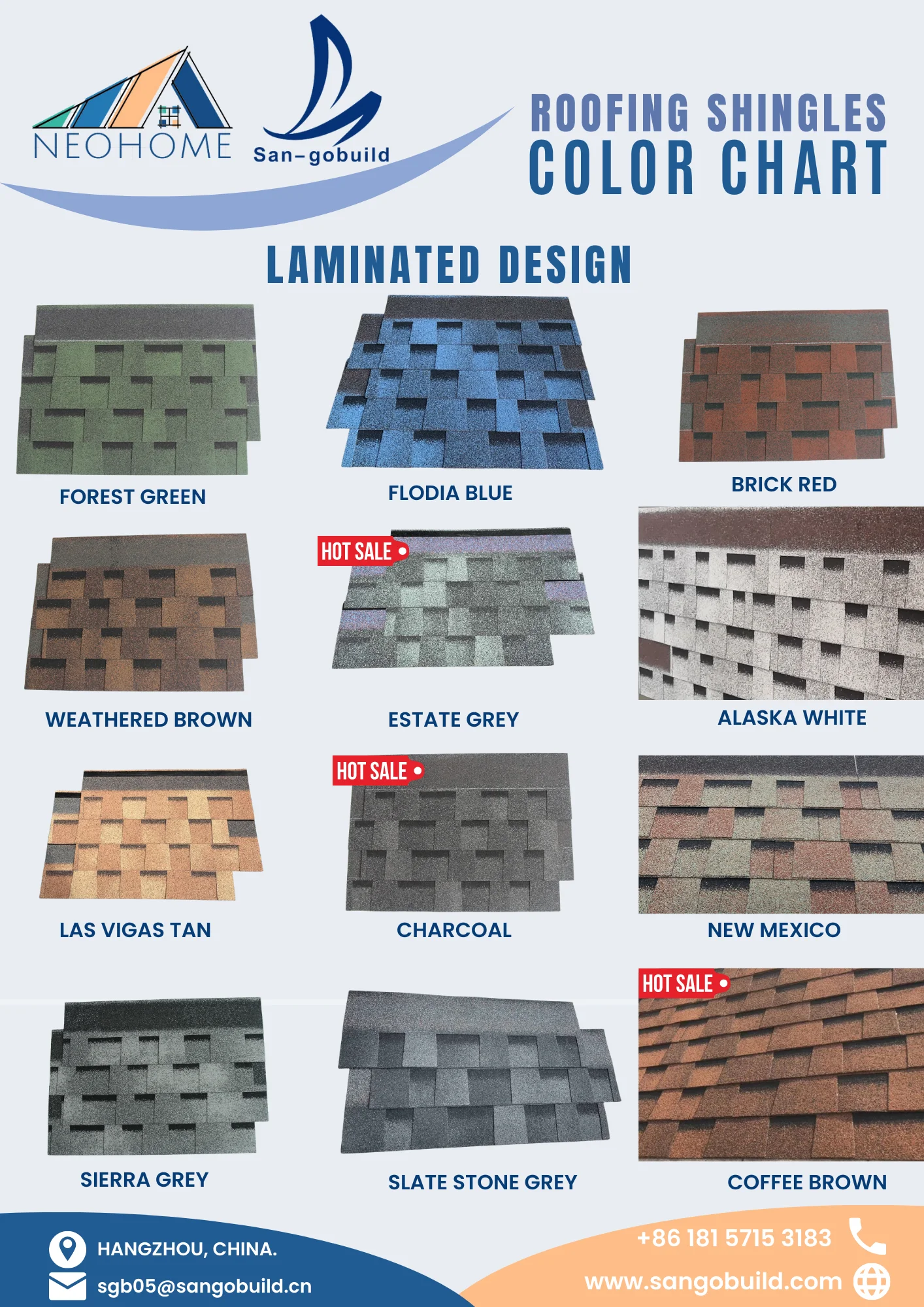 Double Layer Laminated 3 Tab Asphalt Roofing Shingles from North India