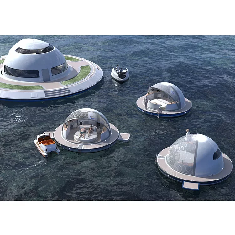 Modern Design Waterboat Modular Floating Home Prefab Dome Hotel - Buy ...