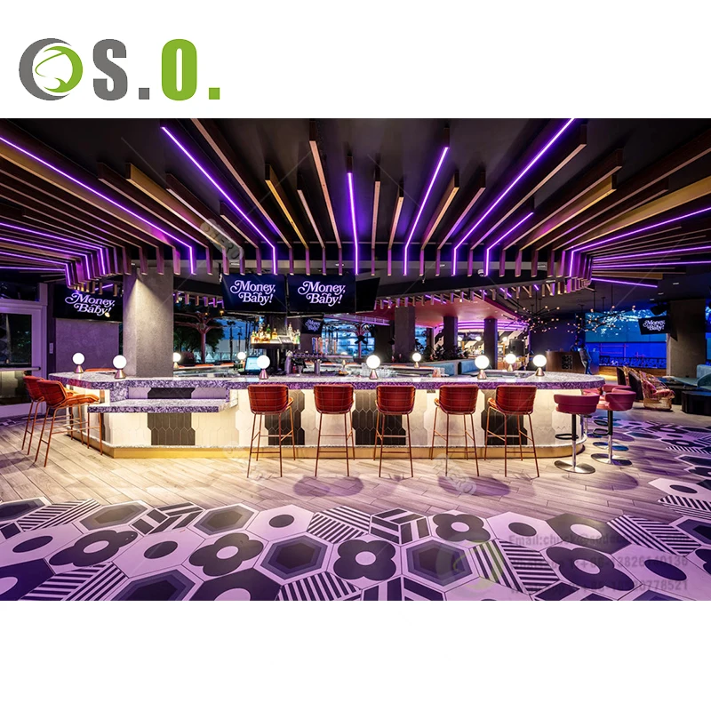 Modern Luxury Smoking Club Bar Interior Design Shisha Lounge Hookah Bar