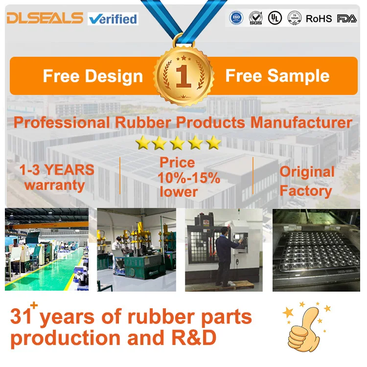 For DLSEALS Custom Rubber Sealing Strip Kit PTFE O-Ring Cord Vulcanizing Factory Wholesale Price Processing Service Cutting