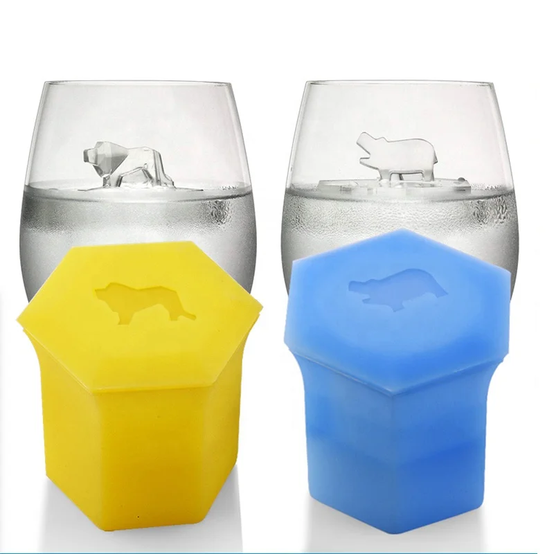 Polar Bear and Penguin Shape Ice Cube Molds Animals Novelty Design Polar Ice  Molds for Drink Silicone Ice Cube Trays With Cover 