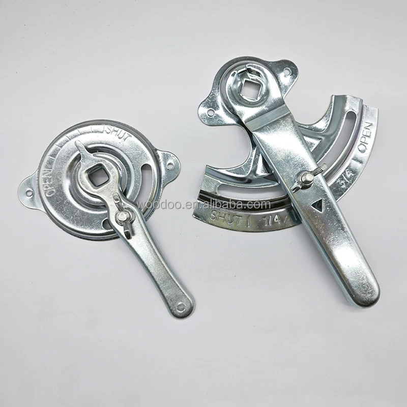 Hvac System Steel Quadrant Dial Damper Regulator Set For Air