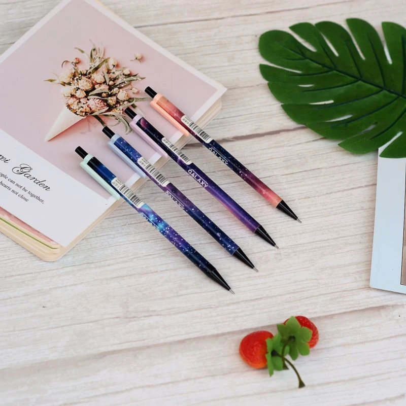 Small Fresh Light up the Stars Press Mechanical Pencil School Office Supply Student Stationery Automatic Pencil 0.5mm