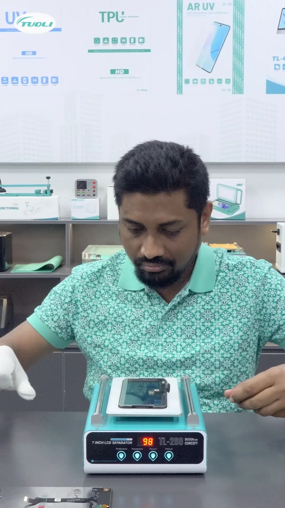 Tuoli Tl288 Display Glass Removing Glue Cleaning Tools Heating Plate Vacuum Lcd Separator