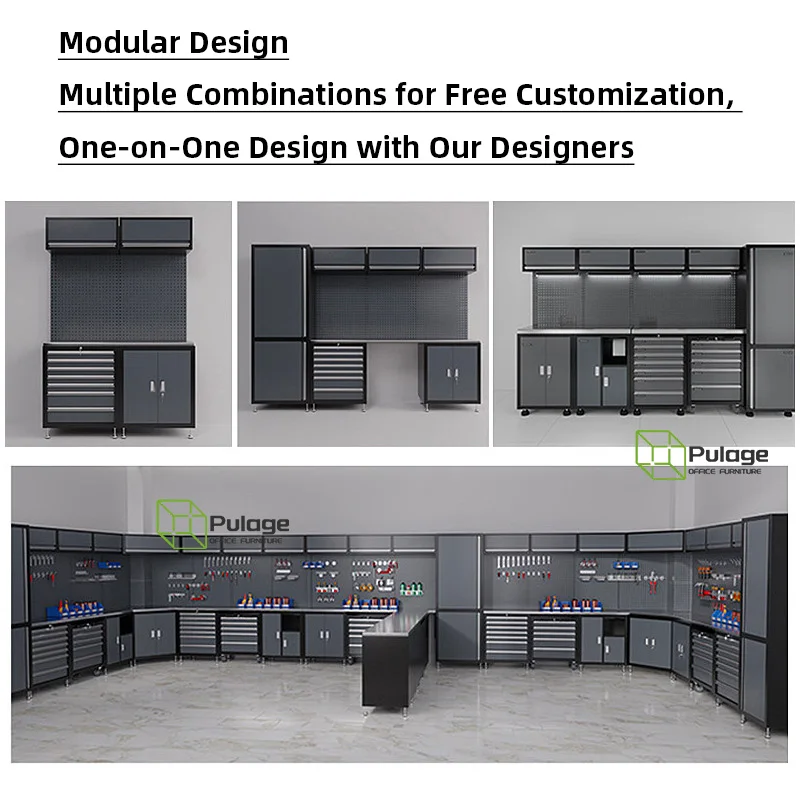 Steel Mobile Tool Cabinet for Automotive Garage Workshop and Maintenance Station