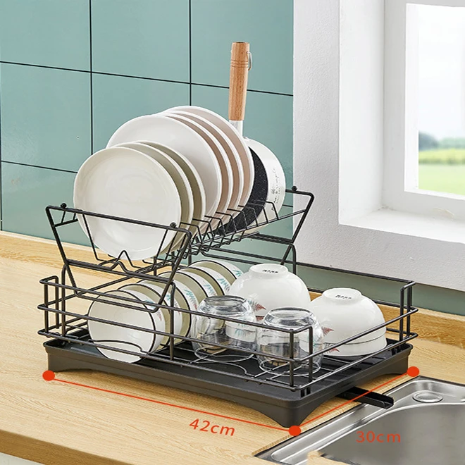 Dropship Dish Drying Rack Stainless Steel Dish Rack W/ Drainboard