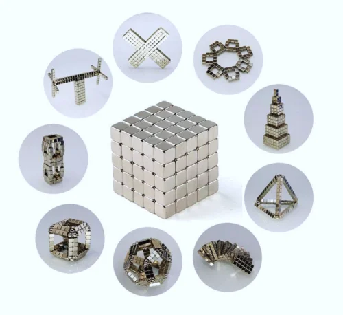 Colorful Cube NdFeB Magnet Set 216 512 1000Pcs Kids Educational Magnetic circle Toy 5MM Neodymium Magnetic