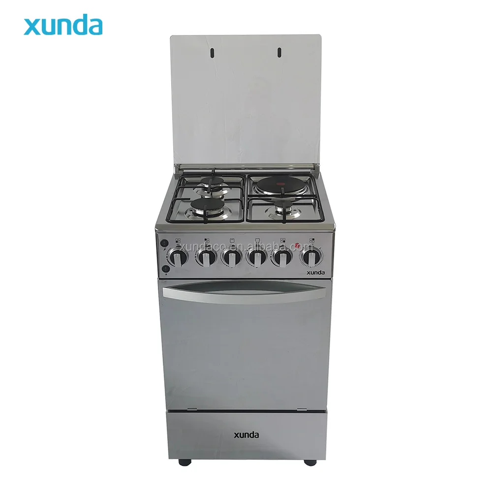 Xunda Ckd Skd Freestanding Oven Good Price 4 Burner Gas Electric Stove